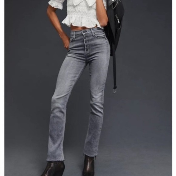 MOTHER Denim - Mother THE PIXIE DAZZLER ANKLE FRAY Jeans Women 27 DIGGING UP DIRT Button Fly